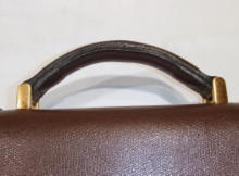 鞄修理：紳士用書類入れのハンドル